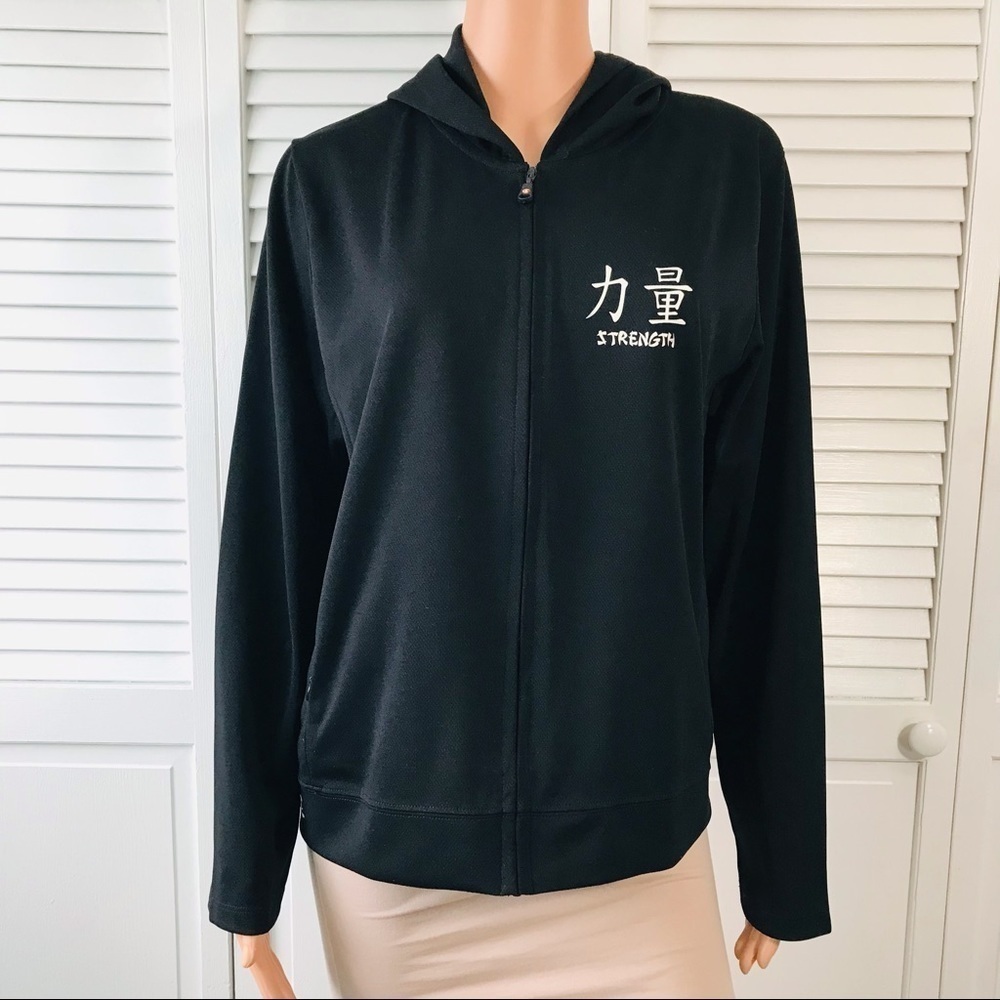 Price is firm CHAMPION Black Zip Up Hooded Jacket Size XL